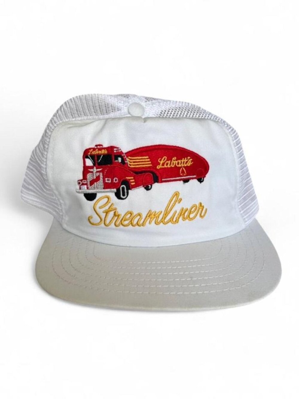 Vintage 80s Labatt Streamliner Trucker Hat Beer Promo Cap